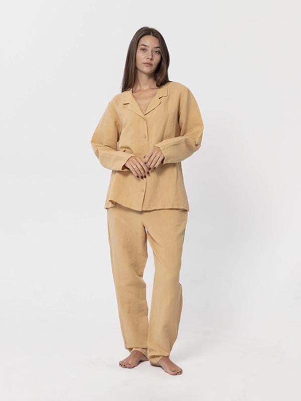 Штаны женские домашние Lotus Home Bruma из льна S Горчичный (26843117) Штаны женские домашние Lotus Home Bruma из льна S Горчичный (26843117)