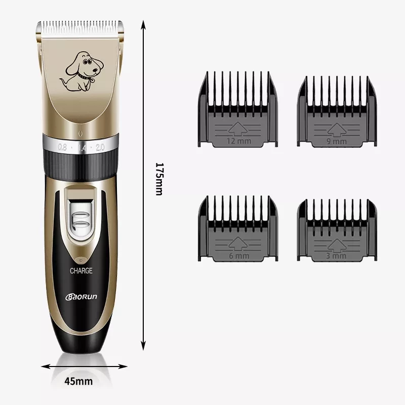 Машинка для стрижки тварин BaoRun P2 від мережі/акумулятора + додатковий ножовий блок Gold (266) - фото 8