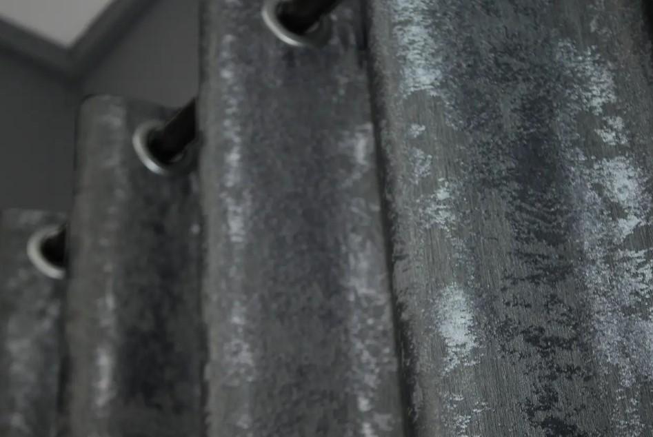 Комплект штор на люверсах SULTAN XO жаккард 1,5х2,5 м 2 шт. Графітовий (1123ш) - фото 2