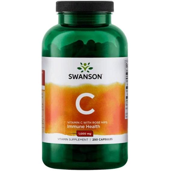 Витамин C Swanson Vitamin C with Rose Hips 1000 mg 250 Caps (SWA-01106)