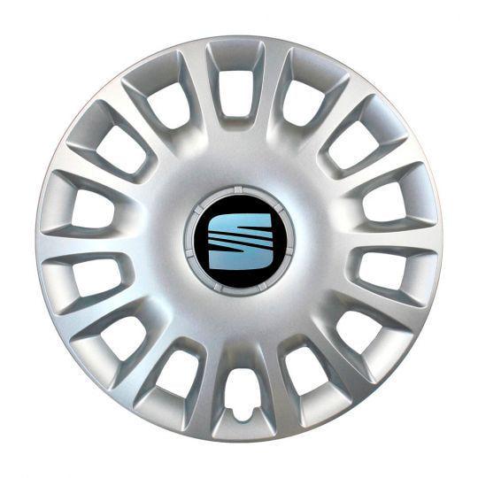 Автомобильные колпаки SKS 214 R14 с логотипом Seat 4 шт. Серебристый