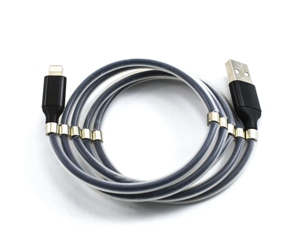 Кабель Data E-Cable Magnetic Absorption Lightning 1 м Черный