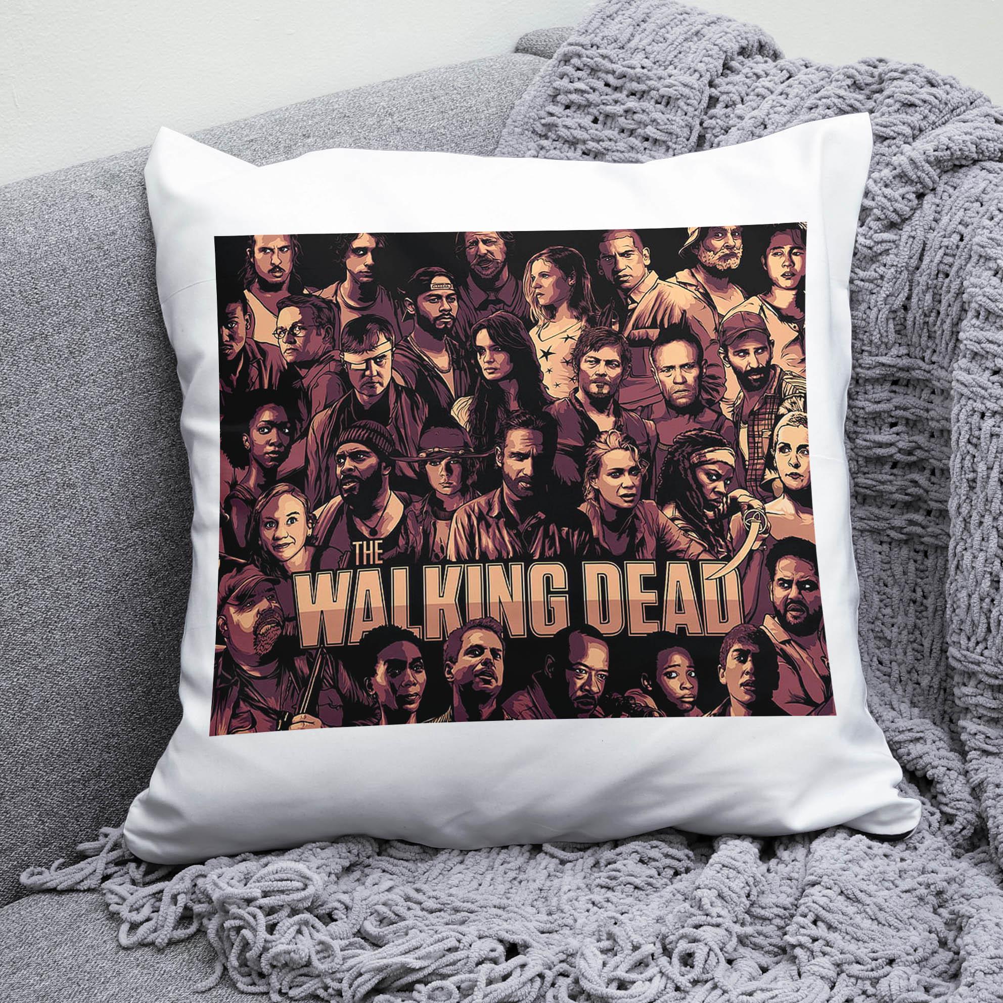Плюшевая подушка квадрат с принтом The Walking Dead