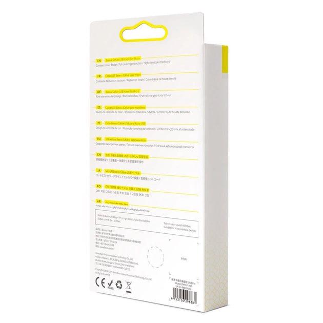 Кабель для зарядки BASEUS Cafule Cable USB for Micro USB 2 A 3 м Black/Red (CAMKLF-H91) - фото 11