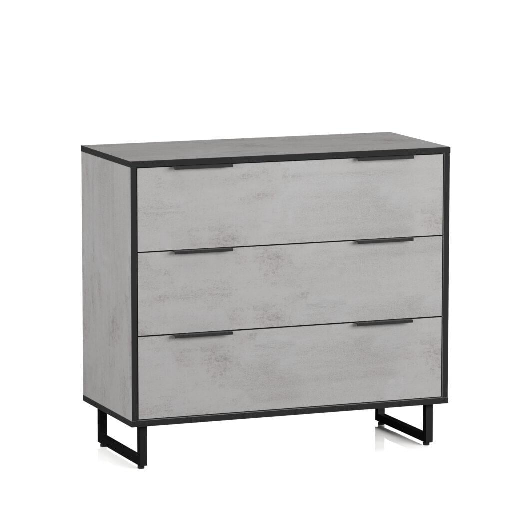 Комод Moreli F-0008 90х40х81 см Бетон тефра (25685711) Комод Moreli F-0008 90х40х81 см Бетон тефра (25685711)