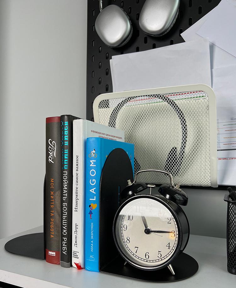 Тримачі для книг 2 шт. Чорний (110220)