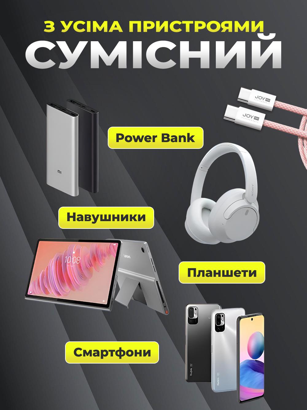 Зарядное устройство JoyPro 20W с кабелем Type-C 1 м Белый (4d5ecfa5) - фото 4