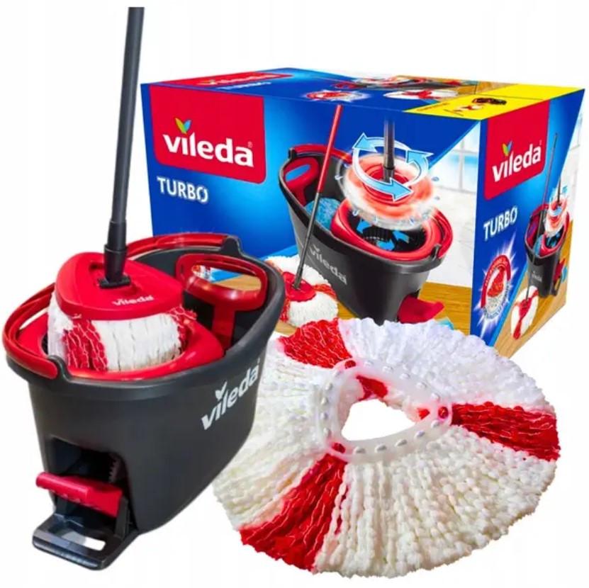 Набор для уборки Vileda TURBO 2in1 Microfibre швабра и ведро с отжимом (163422)