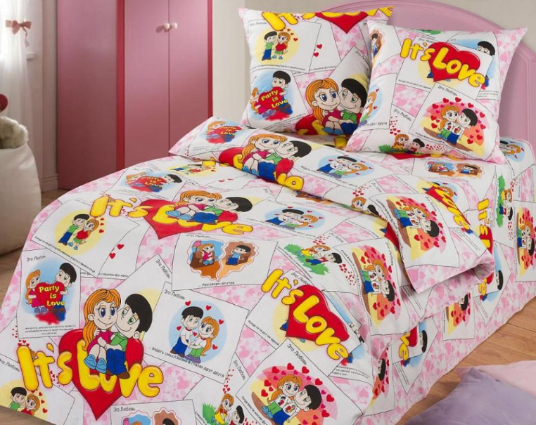Комплект постельного белья детский полуторный love its (15246) - фото 1 Комплект постельного белья детский полуторный love its (15246) - фото 1