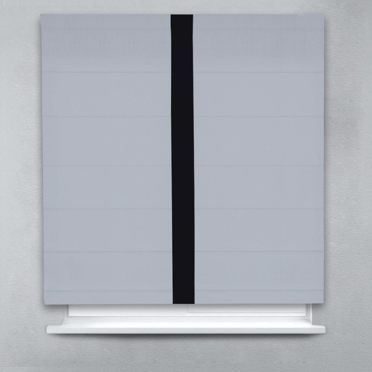 Римская штора Блэкаут Перфект с кантом по центру 70х170 см Светло-серый/Черный