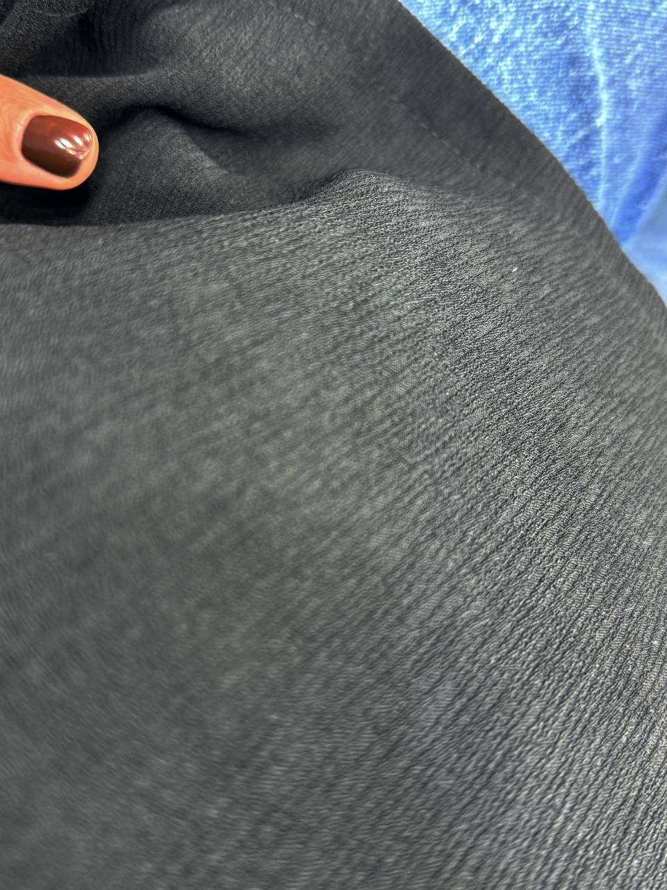 Блузка женская Clew 1005 жатка с разрезами широкая 3/4 рукав M Черный (4770) - фото 7