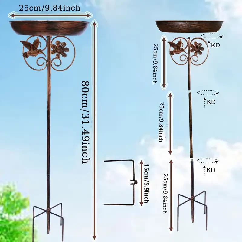 Кормушка для птиц Винтажная купальная ванна металлическая (2721934477) - фото 3 Кормушка для птиц Винтажная купальная ванна металлическая (2721934477) - фото 3