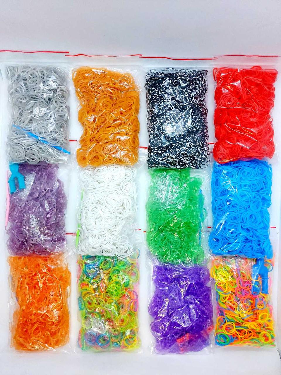Резинки для плетения браслетов Rainbow Loom Микс Пастель, Mix Pastel, 600 резиночек