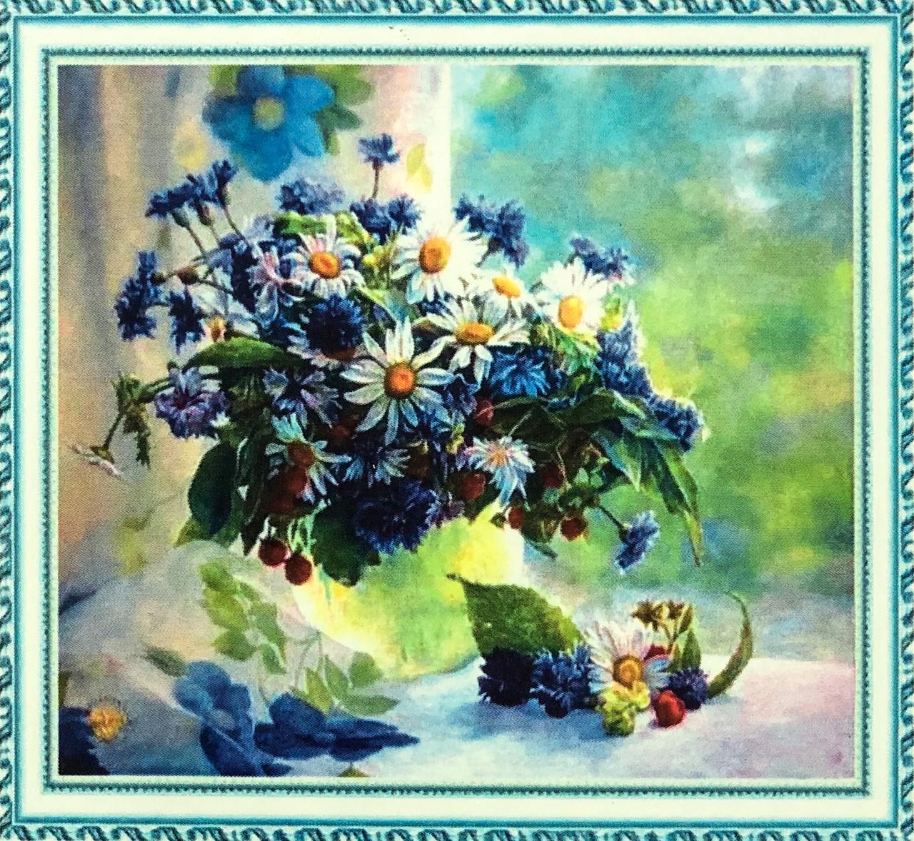 Набір алмазної вишивки на підрамнику Польовий букет 30х20 см (АЛП-318)