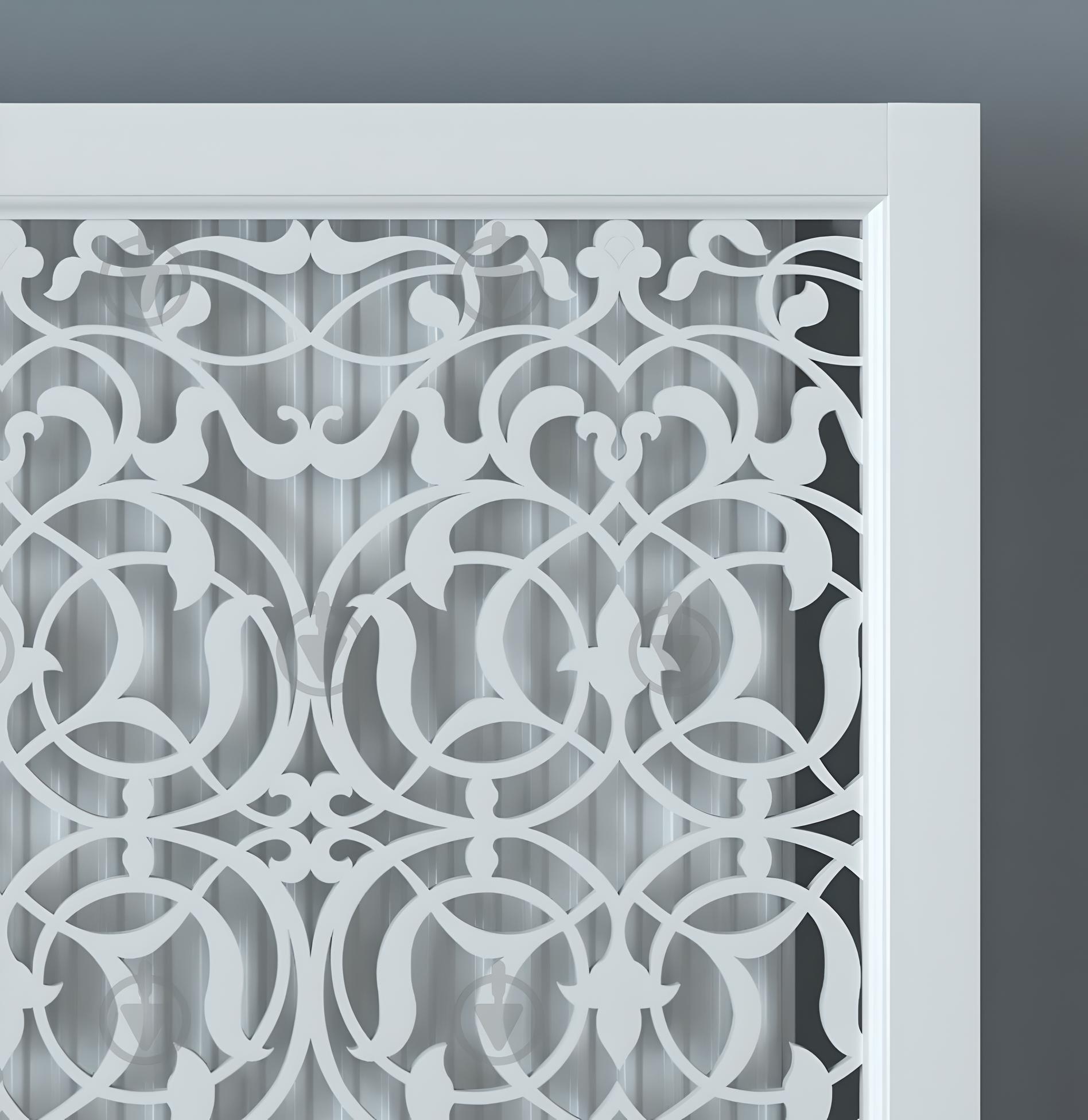 Экран-решетка декоративная на батарею отопления R78-F120 Белый (26498489) - фото 3 Экран-решетка декоративная на батарею отопления R78-F120 Белый (26498489) - фото 3