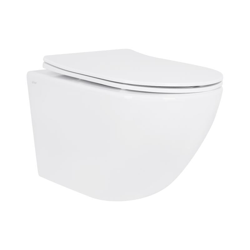 Унитаз подвесной безобедочный Qtap Jay с сиденьем Soft-close (QT07335175W) (SD00053467)