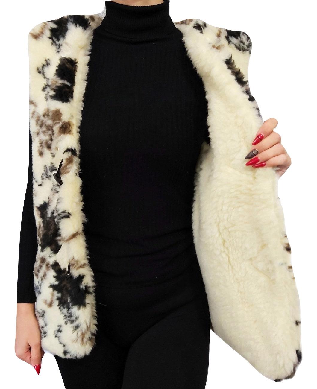 Жилетка из овчины эко-шерсть теплая Виноград р. 52 (367) Жилетка из овчины эко-шерсть теплая Виноград р. 52 (367)