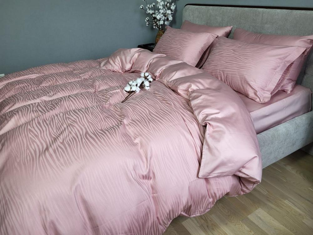 Комплект постельного белья Мир сатин жаккард Premium полуторный/наволочки 50х70/70х70 см Wave Powder (6112) - фото 2