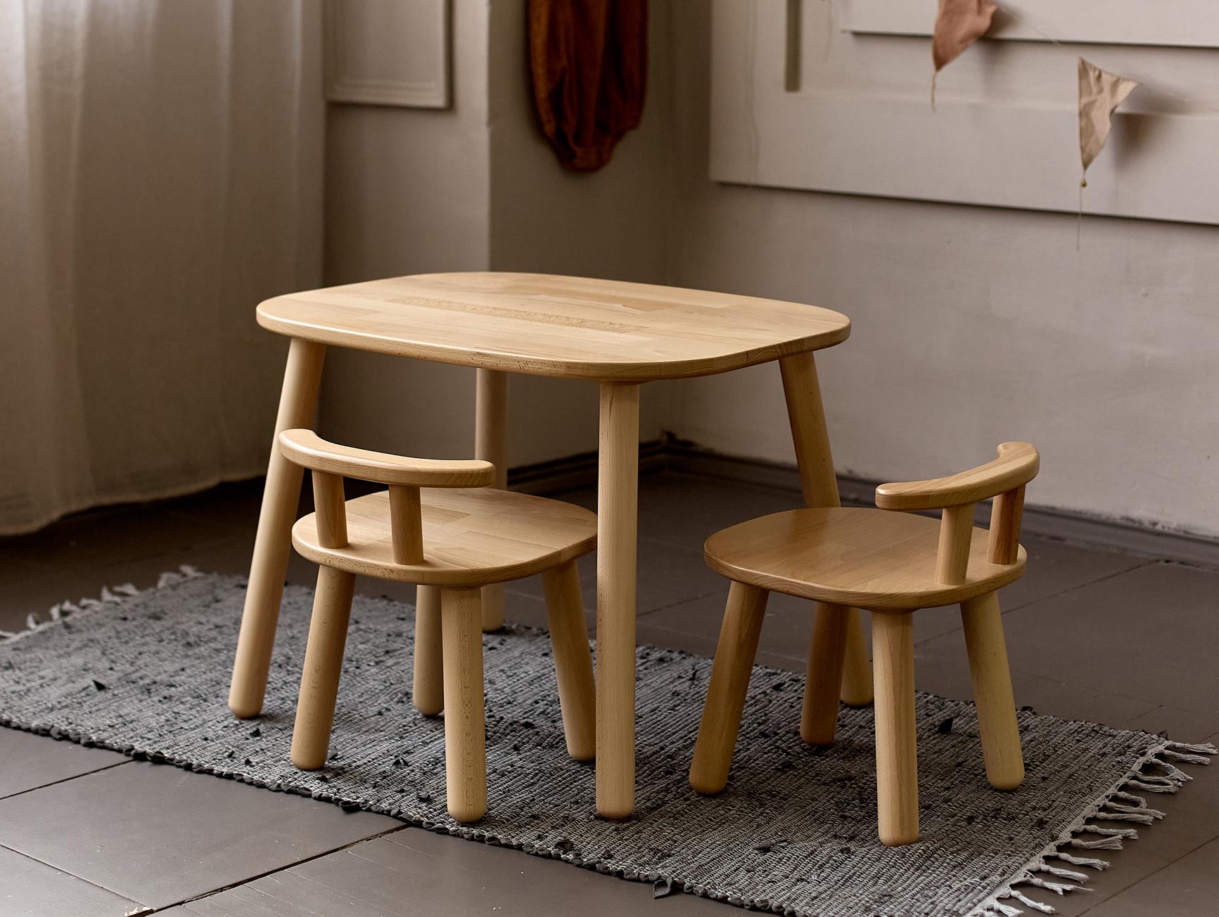 Столик і стільчик з бука Tatoy для дітей 2-4 років натуральний - фото 2 Столик і стільчик з бука Tatoy для дітей 2-4 років натуральний - фото 2