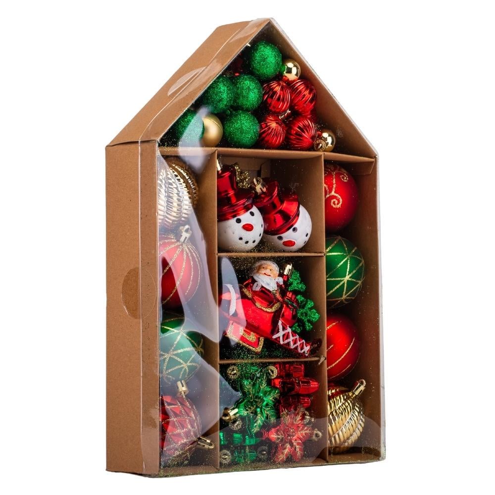 Набір ялинкових іграшок Святкове диво 70 шт. (9125-003) - фото 2 Набір ялинкових іграшок Святкове диво 70 шт. (9125-003) - фото 2