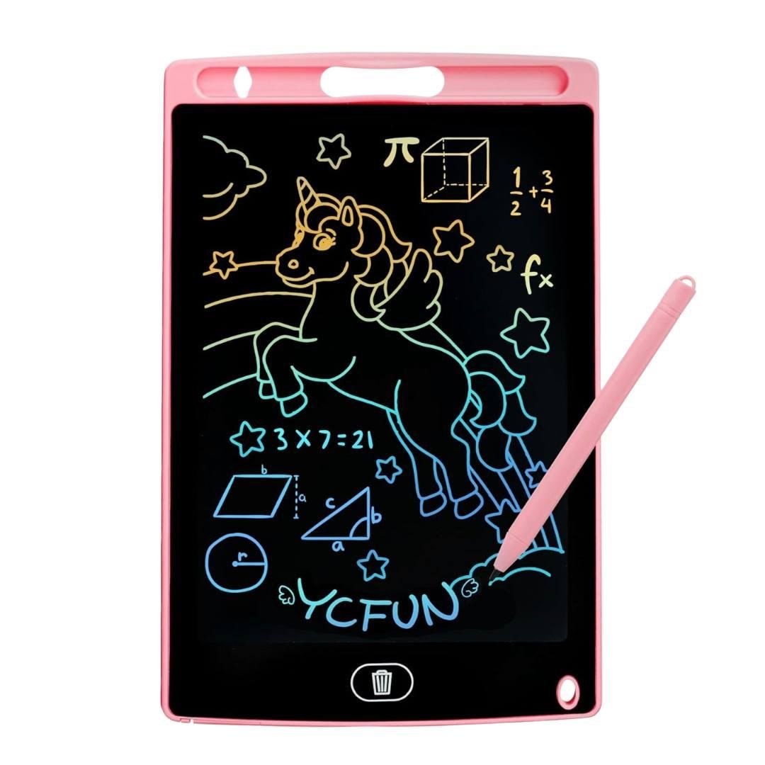 Планшет для рисования LCD 8,5” Bodasan с разноцветным экраном Розовый (4MKC)