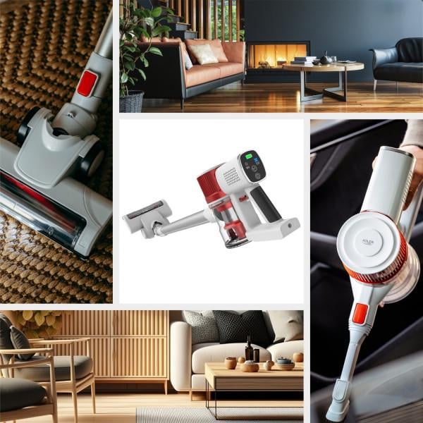 Пылесос беспроводной пылесос Adler AD 7051 LCD дисплей/щетка/со светодиодной подсветкой 300W 0,6 л White (AD7051) - фото 8 Пылесос беспроводной пылесос Adler AD 7051 LCD дисплей/щетка/со светодиодной подсветкой 300W 0,6 л White (AD7051) - фото 8