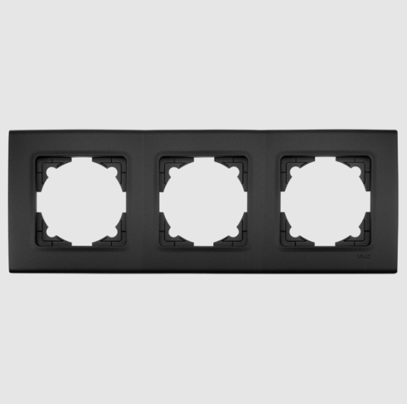 Рамка тройная VIKO Linnera Life Черная ночь (31177801)