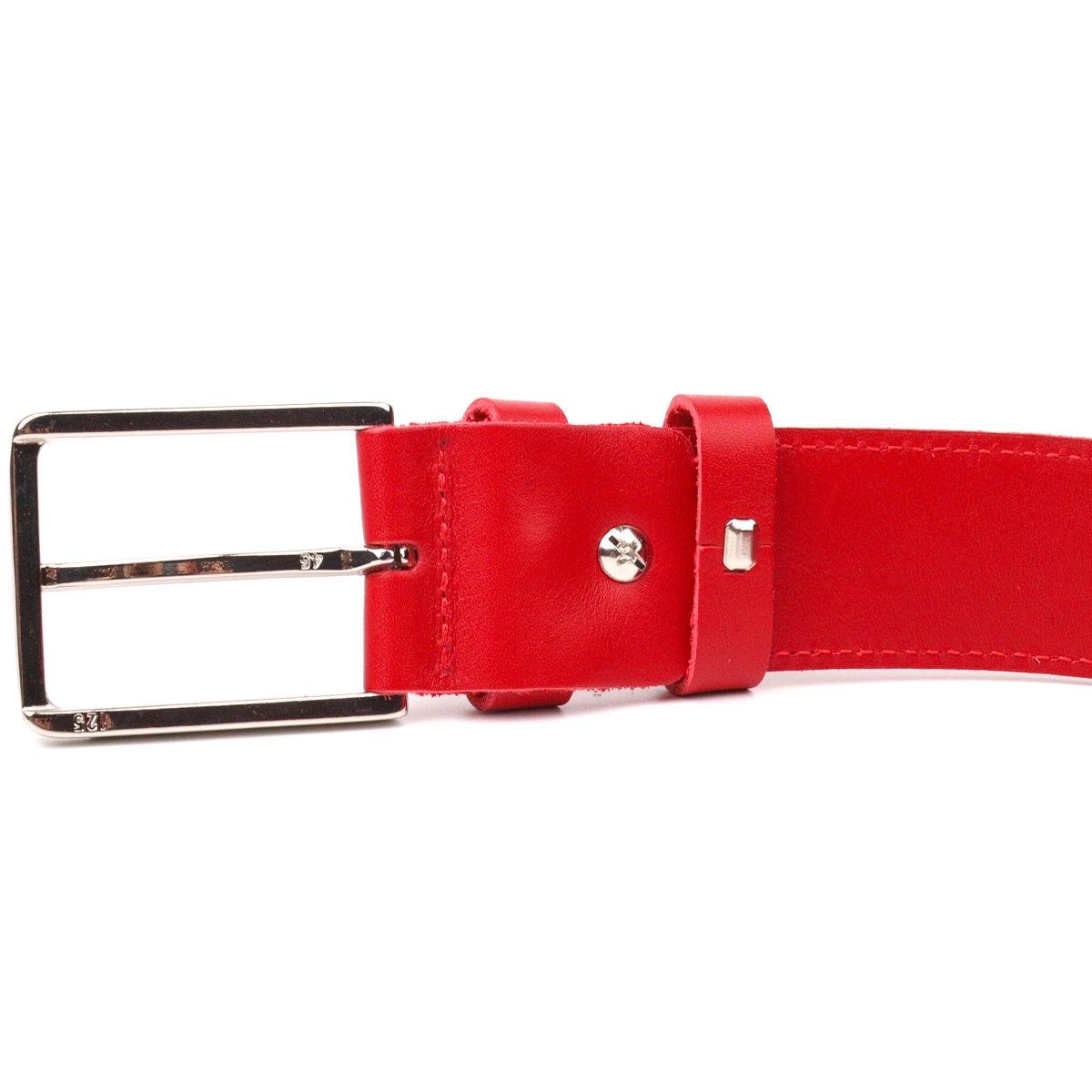 Ремінь жіночий GRANDE PELLE Leather Belt 21455 зі шкіри Червоний - фото 4