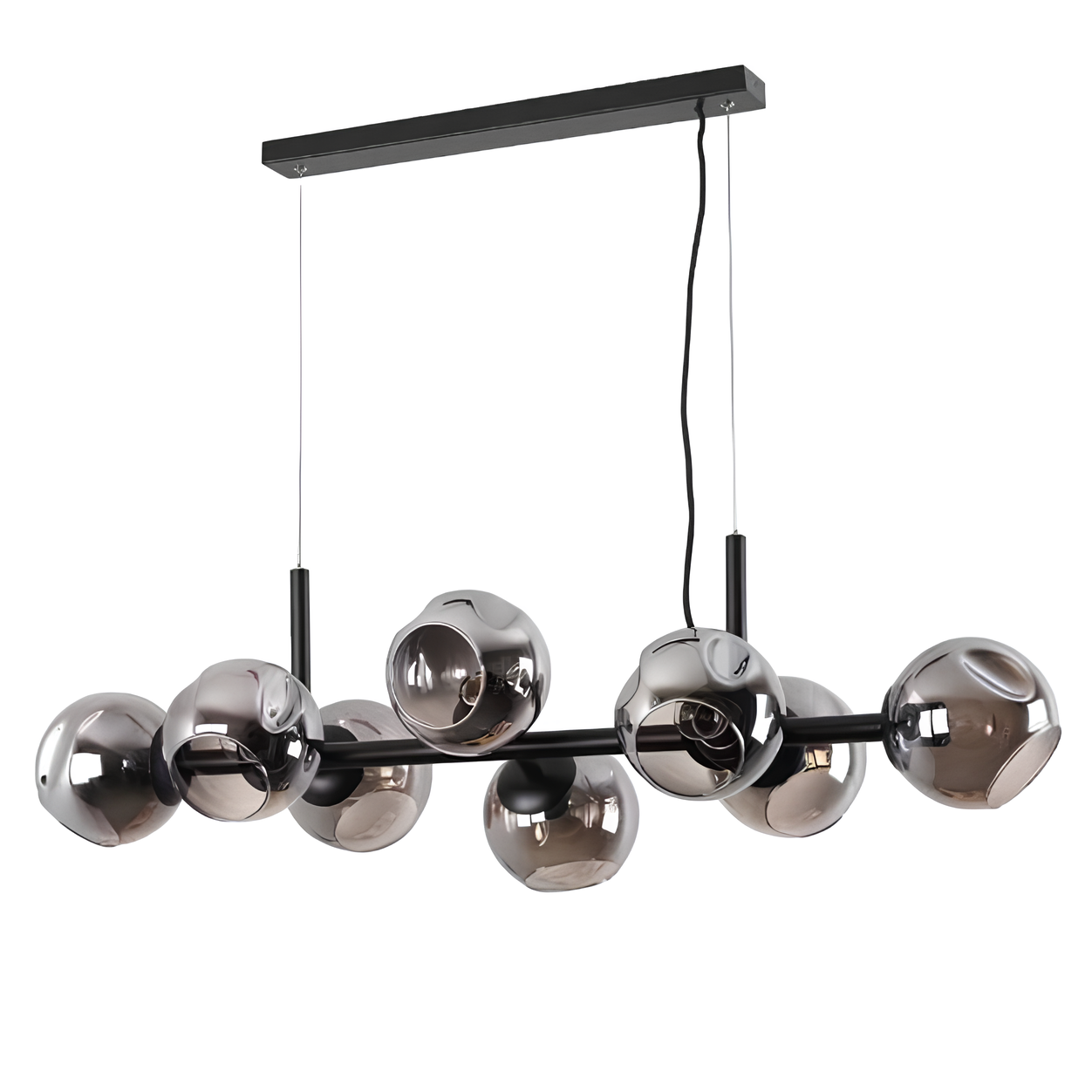 Люстра Svet на восемь круглых плафонов под лампы Е14 Черный (933-8BK BK)