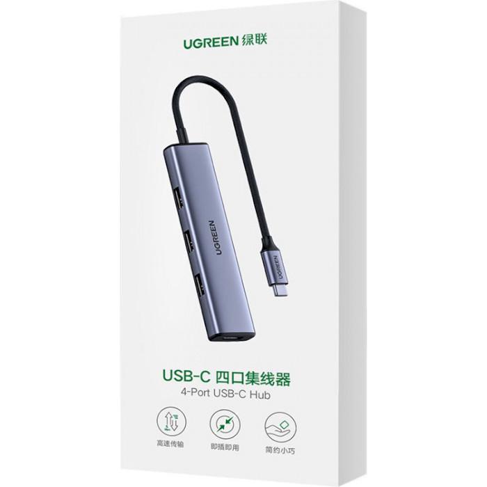 Мультифункциональный адаптер Ugreen CM473 4в1 USB-C/4xUSB 3,0 (20841) - фото 4