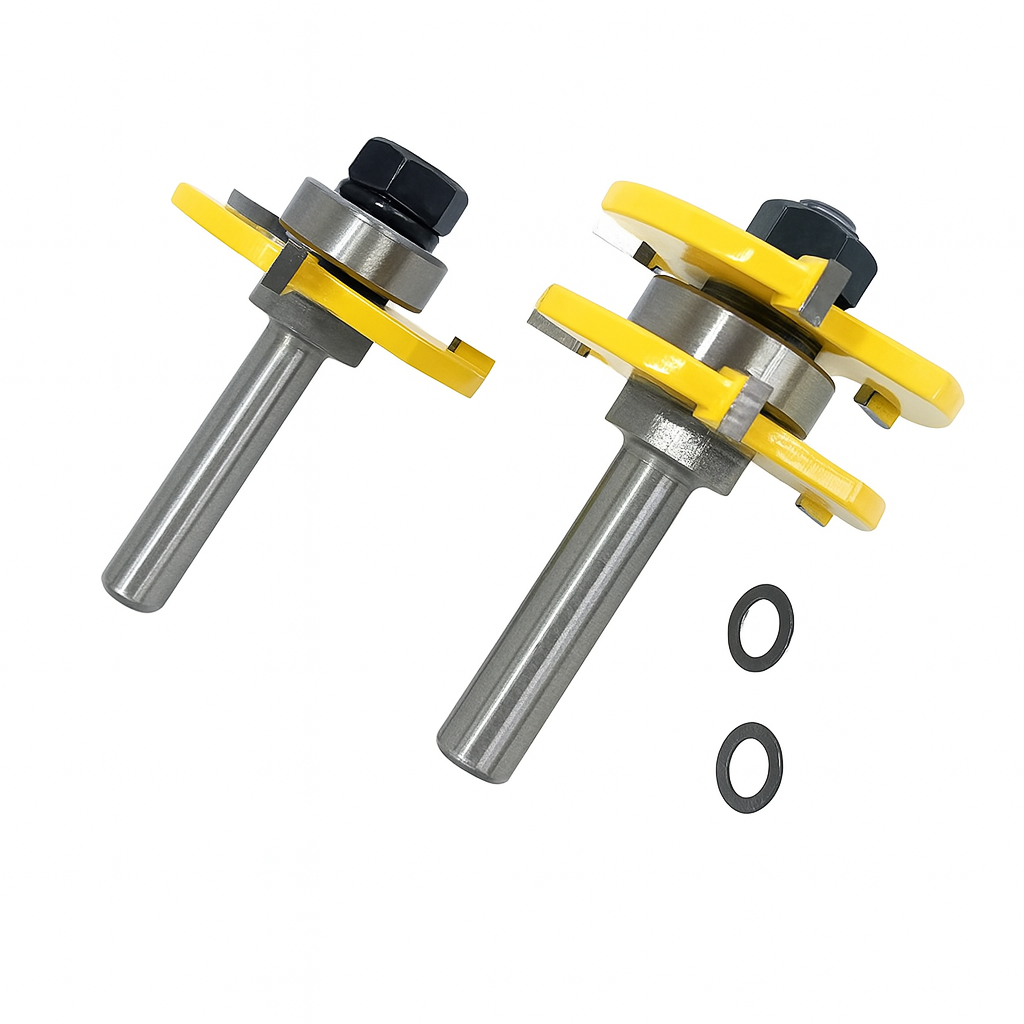 Набор фрез пазо-шиповых хвостовик для ручного фрезера 8 мм 2 шт. (1105)