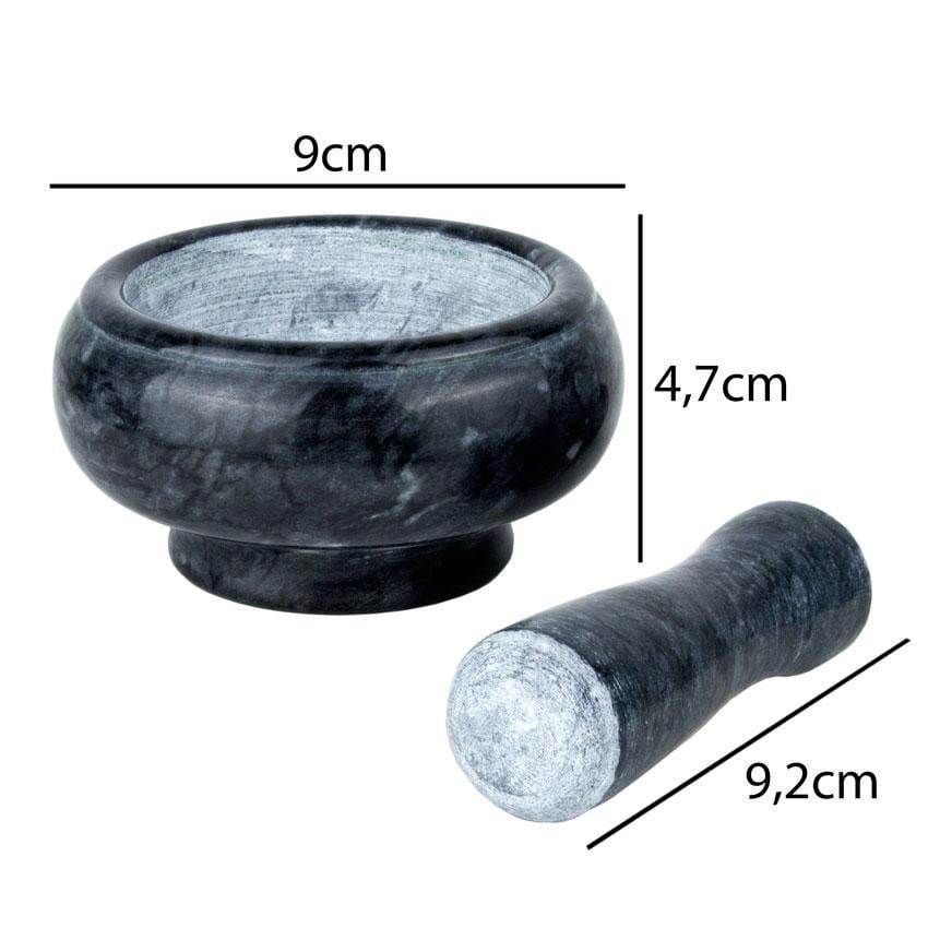 Ступка с пестиком мрамор 4,7х9 см Черный (26049) - фото 4 Ступка с пестиком мрамор 4,7х9 см Черный (26049) - фото 4