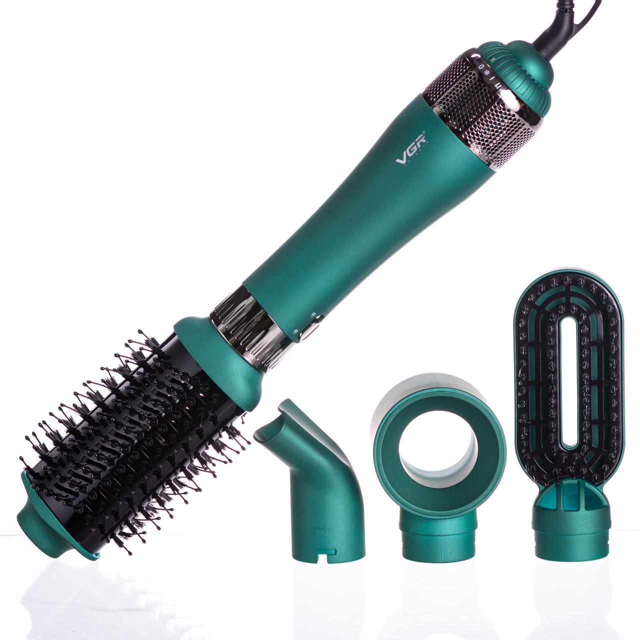 Фен-щетка VGR 4в1 с насадками 1000 Вт (HP-V-493) - фото 9