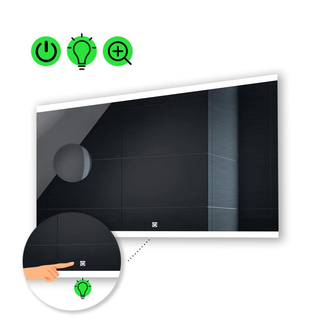 LED-зеркало 120x80 см с сенсором и увеличительной линзой без подсветки Ines (Inesg209) LED-зеркало 120x80 см с сенсором и увеличительной линзой без подсветки Ines (Inesg209)