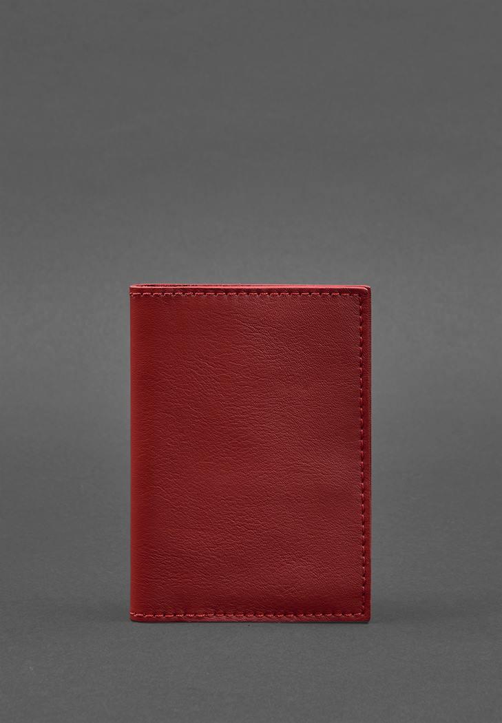 Обкладинка шкіряна для паспорта та військового квитка 1.2 Червоний (A-027290)