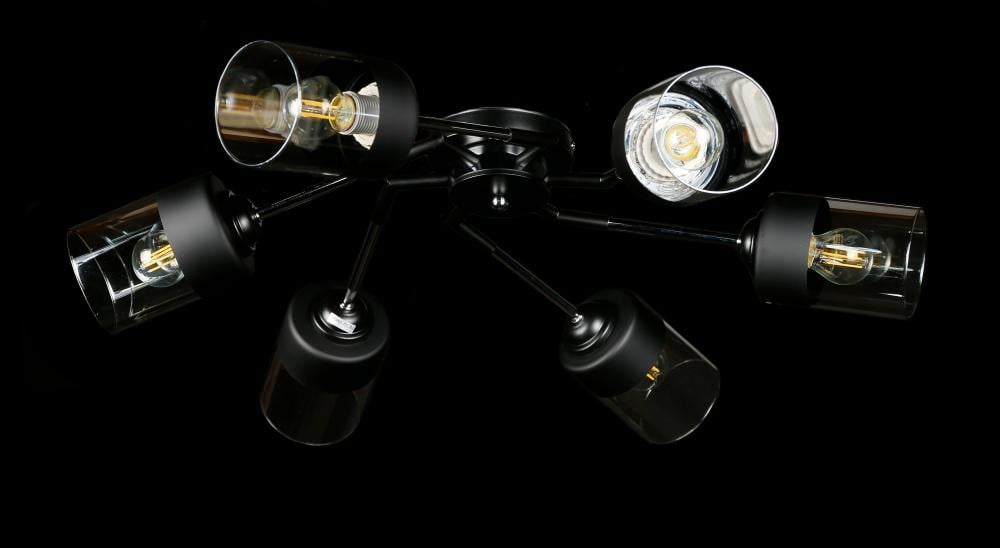 Люстра с плафонами Ray LGH60021/6A BK+CR (IR006550) Люстра с плафонами Ray LGH60021/6A BK+CR (IR006550)