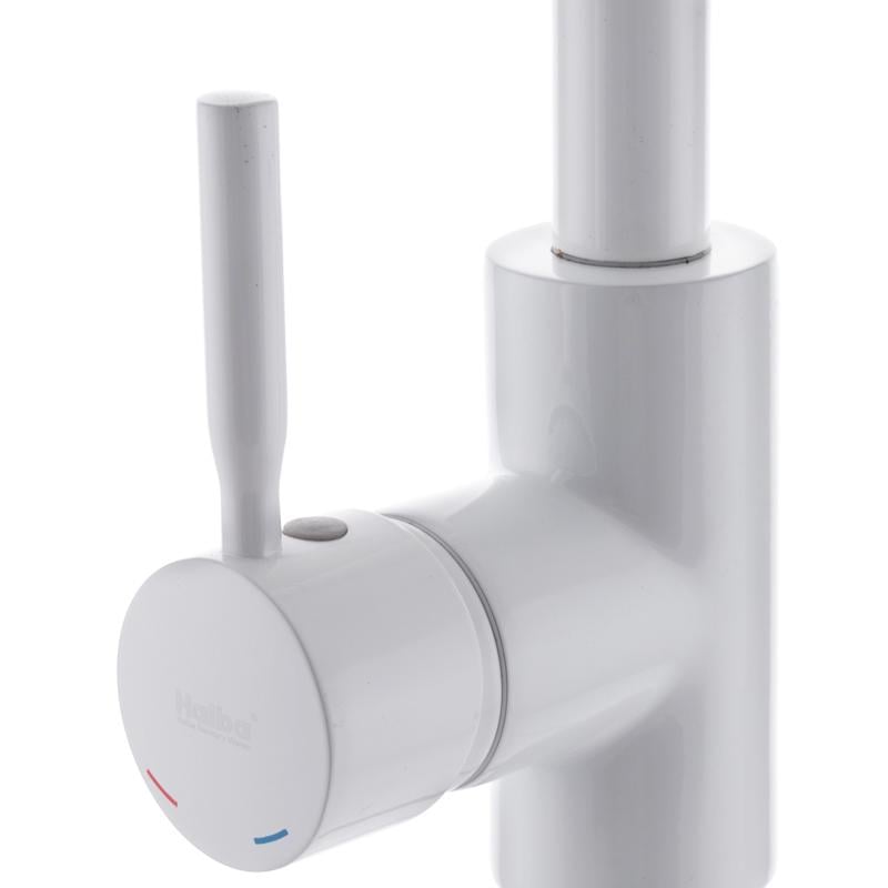 Кран на мойку на кухню с высоким изливом однорычажный Haiba HANS-011-G латунь Белый (b-HB0818) - фото 2 Кран на мойку на кухню с высоким изливом однорычажный Haiba HANS-011-G латунь Белый (b-HB0818) - фото 2