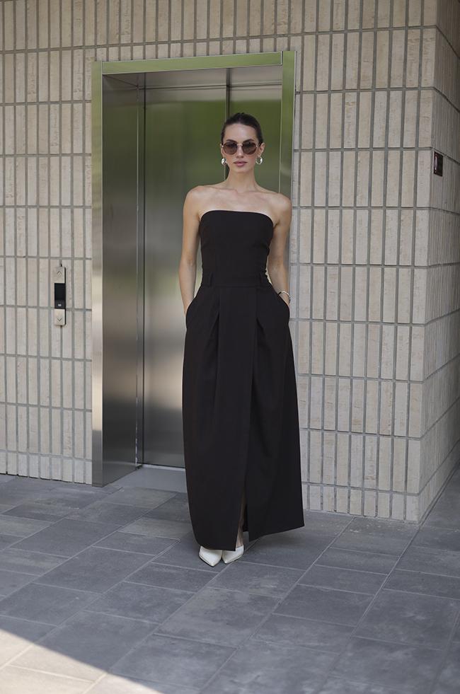 Сарафан Lipar 3742 асимметричный шерстяной р. 48 Шоколадный (16907448)