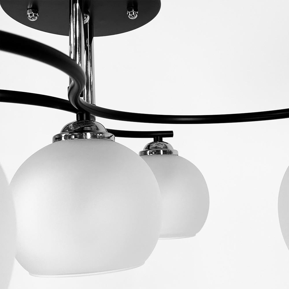 Люстра стельова на 5 плафонів Чорний (50568/5B) - фото 5 Люстра стельова на 5 плафонів Чорний (50568/5B) - фото 5