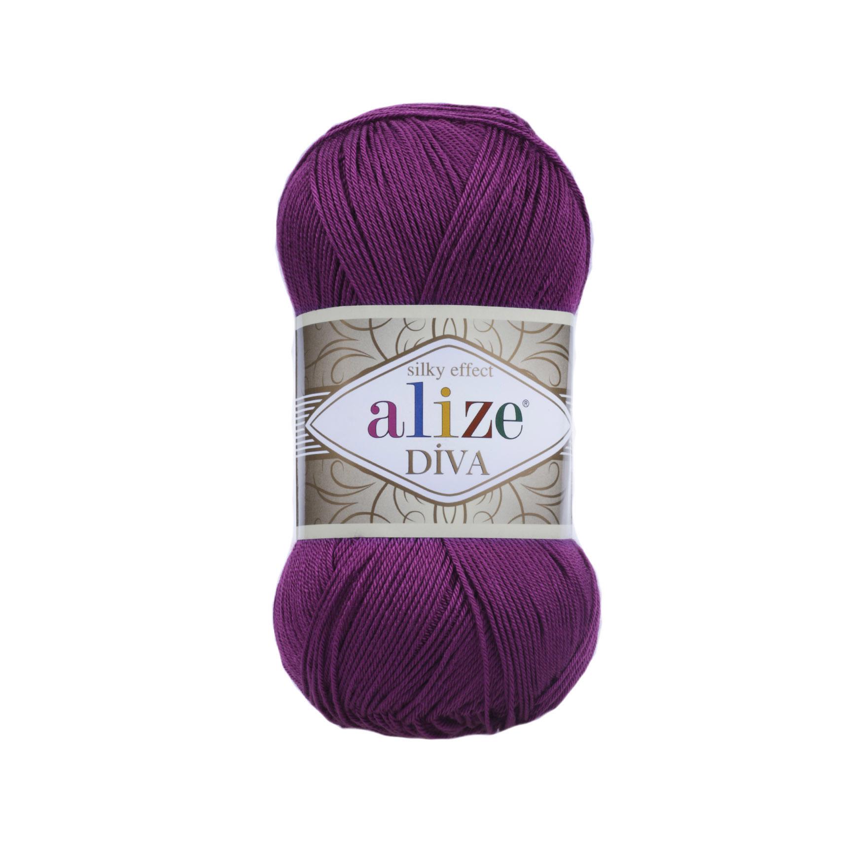 Пряжа Alize Diva 297 Plum