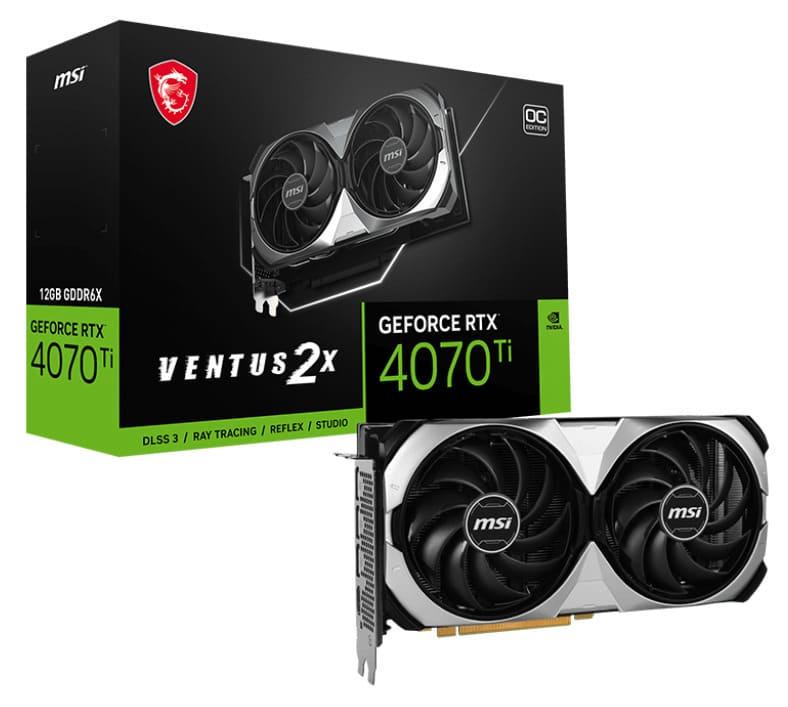 Видеокарта MSI RTx4070Ti 12GB VENTUS 2xOC RTx4070 Ti VENTUS 2x12G OC GDDR6x192 bit PCI-E 4,0 - фото 2