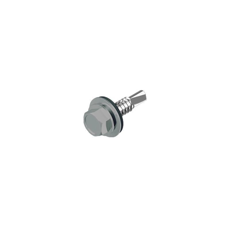 Саморез для кровли со сверлом Metalvis TEX-H DIN7504K 5,5х25 мм RAL7004 max 5,25 мм с шайбой цинк 250 шт. (9T62R09T65525R7004)