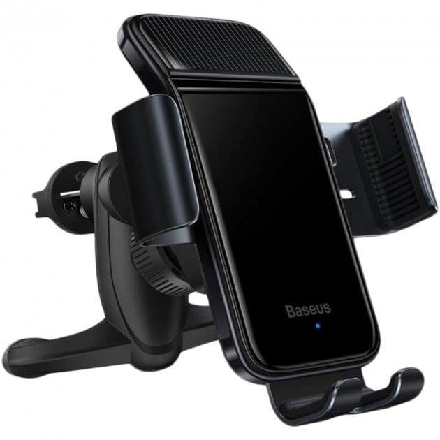 Холдер автомобільний Baseus SUZG000001 Smart Solar Power Wireless Car Mount Electric Holder Black