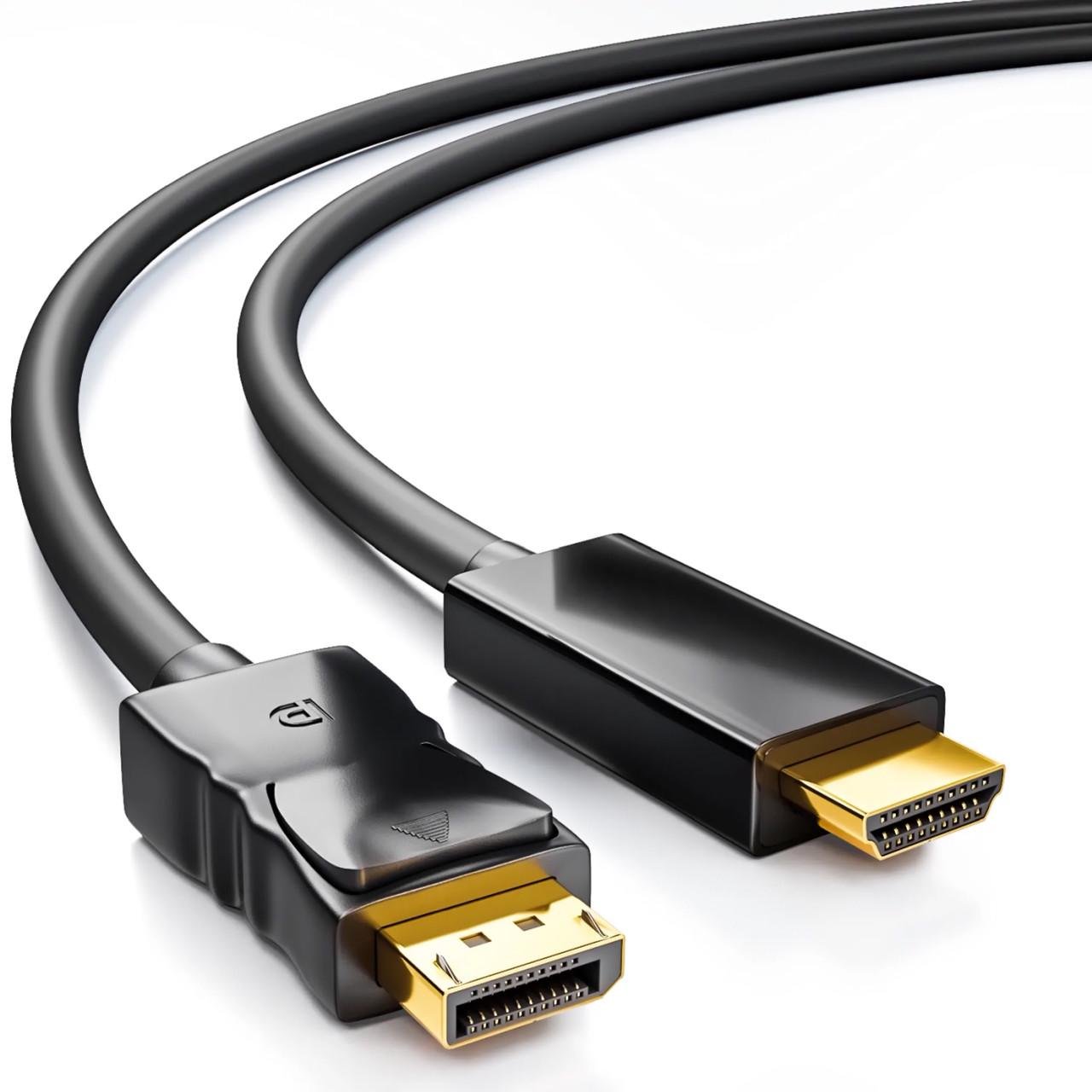 Кабель переходник DisplayPort to HDMI Addap DPC-01 для синхронизации видео и аудио потока 4 K UltraHD 1,8 м