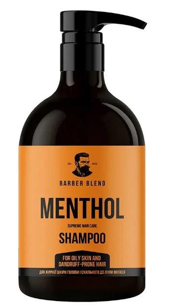 Шампунь для жирной кожи головы и склонных к перхоти волос Barber Blend Menthol 500 мл