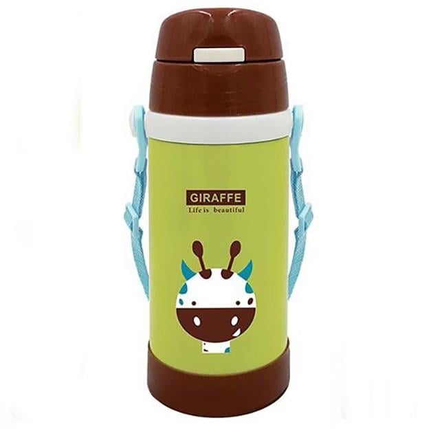 Термос-поилка с ремешком Stenson 500 мл Жирафенок (MMS-MT-2087)
