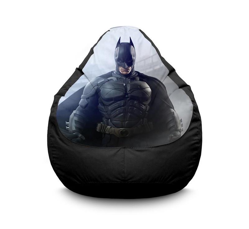 Кресло мешок iPuff Batman Armor Оксфорд XL 80x110 см Черный