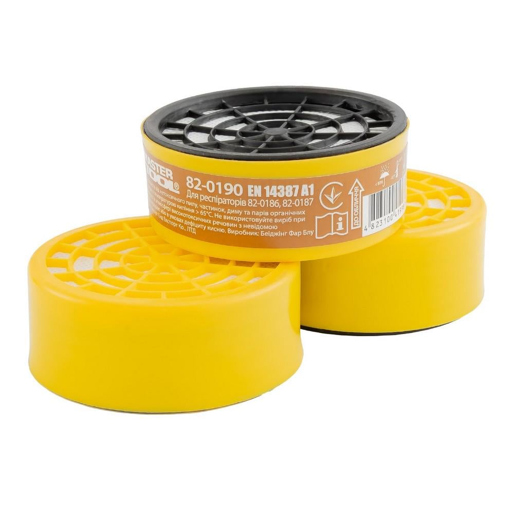Фильтр сменный MasterTool противогазовый EN 14387 A1 6 шт. (82-0190)