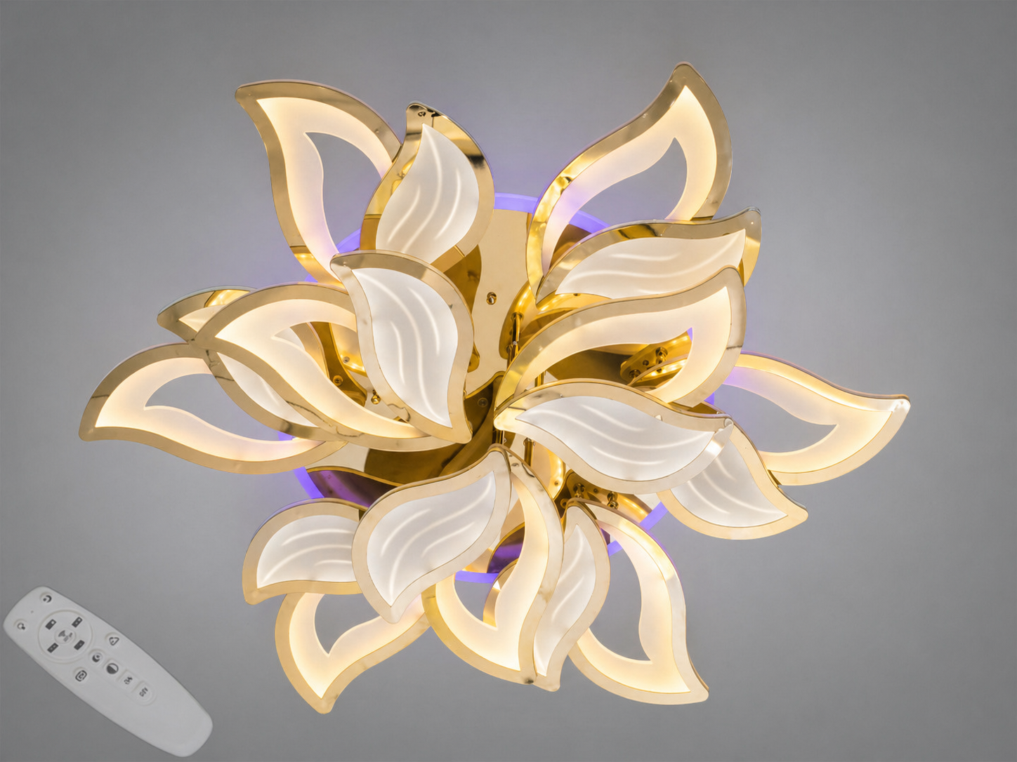 Люстра потолочная Diasha 9033/6/3G 6/3 225 W пульт/димер LED 3color золото (33134192)