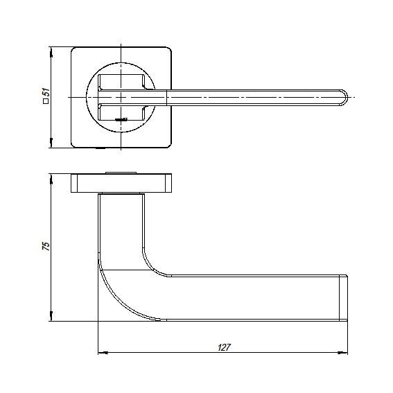 Ручка раздельная Ajax SPLINE JK SN/CP-3 матовый никель/хром (44333) - фото 2